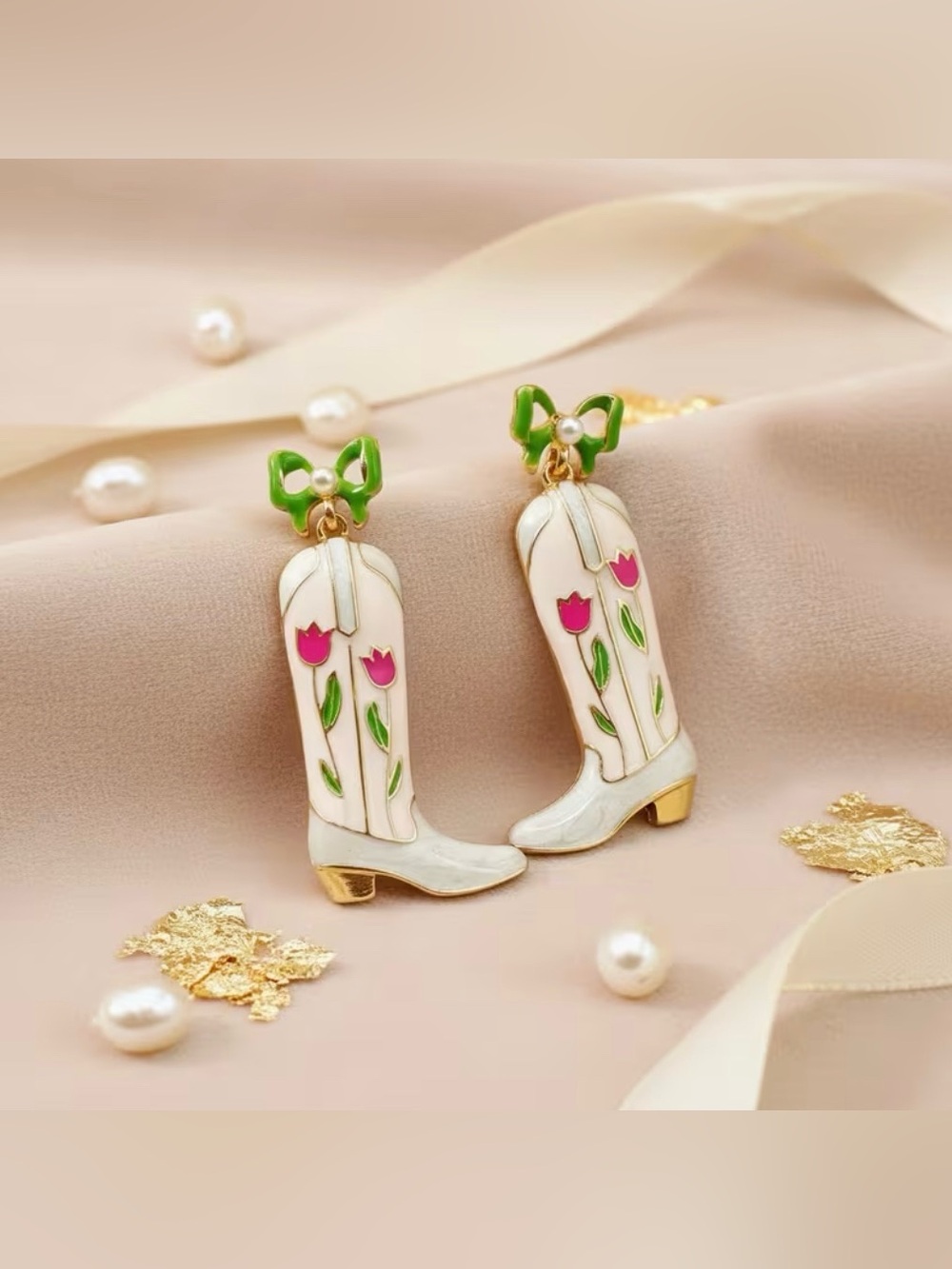 Western Cowboy Boot Earrings New Modern - Picture 6 of 7